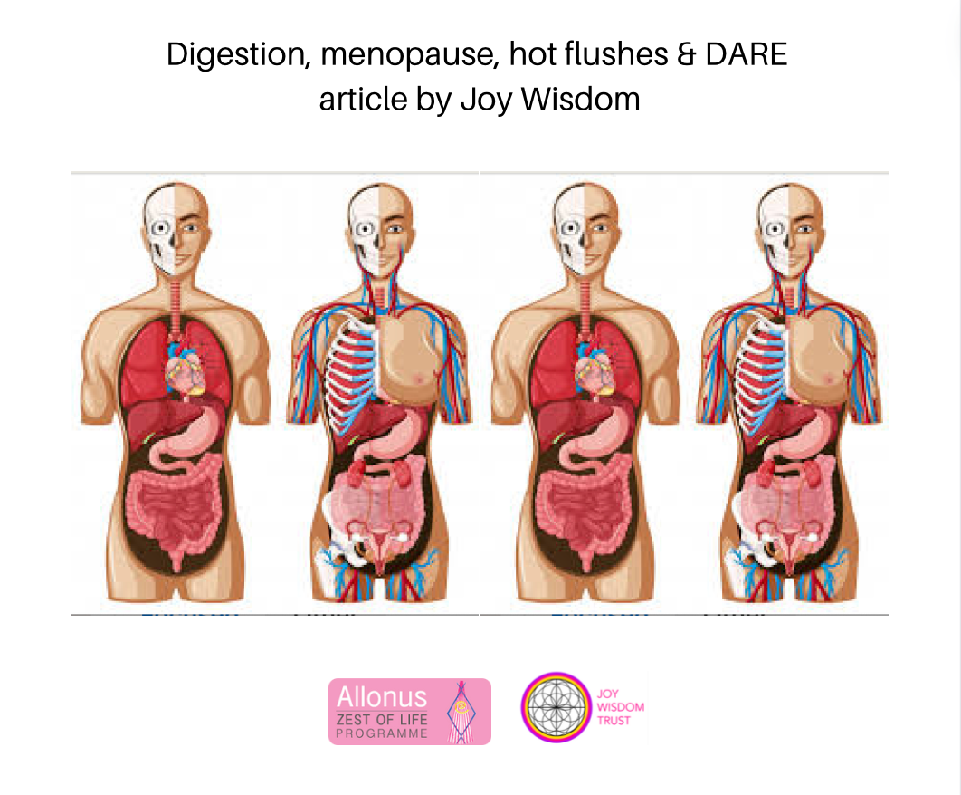 Flushes Digestion, Menopause, hot flushes & DARE – Allonus