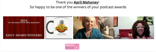 Thank you April Mahoney! So happy to be one of the winners of your podcast awards 🙌🎉😍🤩🥰🎉